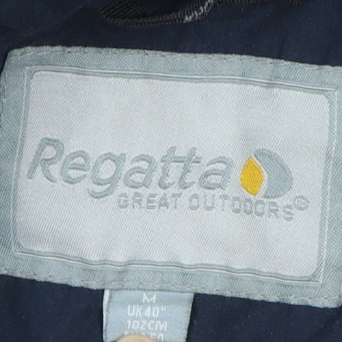 Regatta Men's Blue Hooded Rain Coat Jacket, M