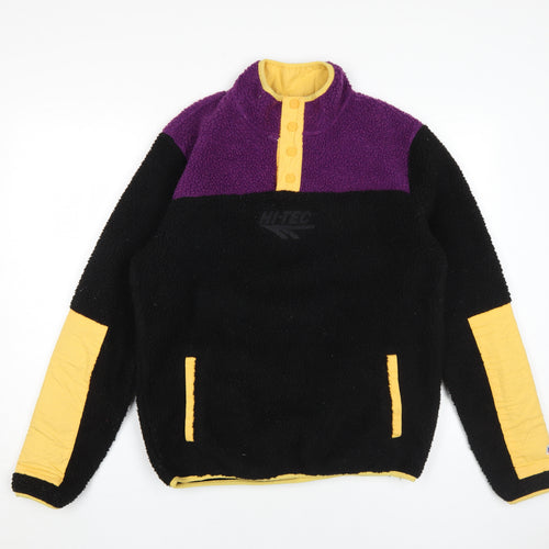 Hi-Tec Unisex Black Purple XS Retro Fleece Jacket