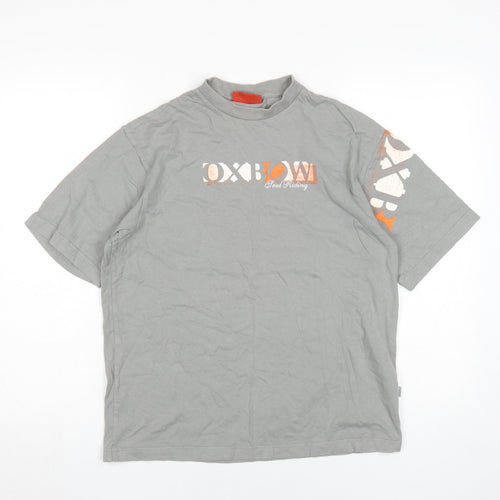 Oxbow Grey Unisex T-Shirt S Basic Style, Short Sleeve