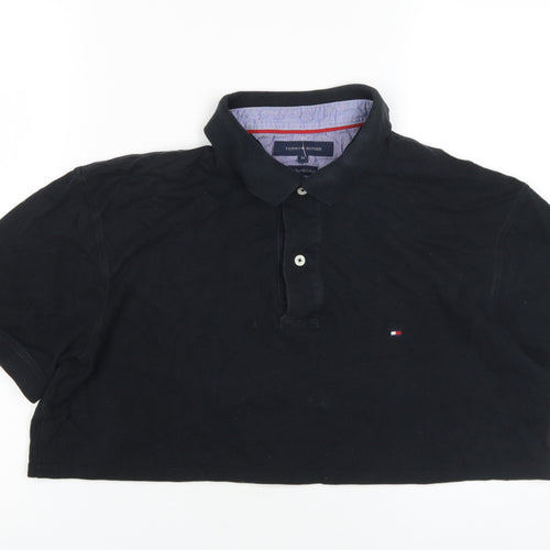 Tommy Hilfiger Black Crop Polo XL Unisex Classic