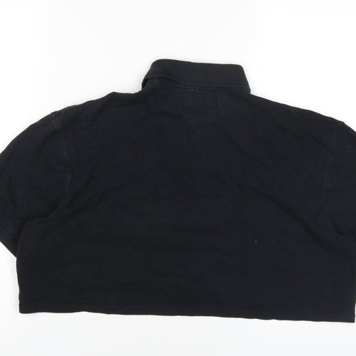 Tommy Hilfiger Black Crop Polo XL Unisex Classic