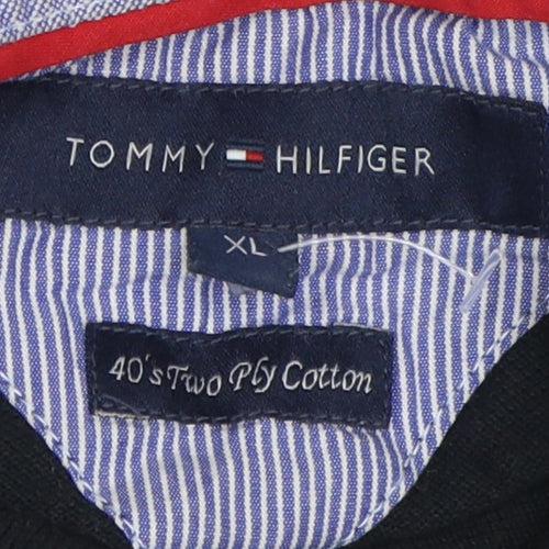 Tommy Hilfiger Black Crop Polo XL Unisex Classic