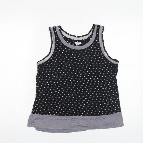 DKNY Women's Black Polka Dot Tank Top, Medium