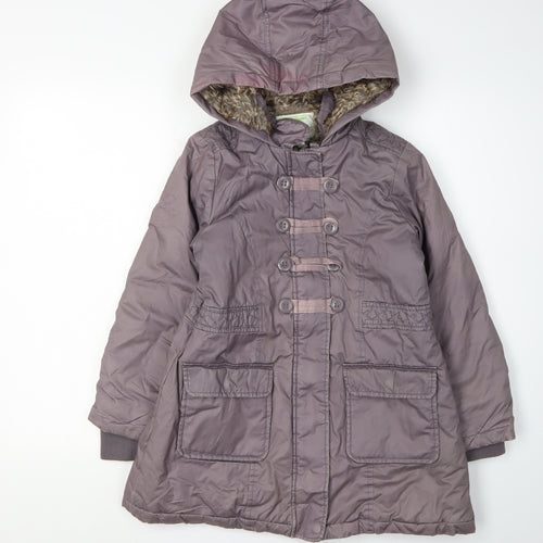 Vertbaudet Girls Grey Parka Coat 7-8 Years