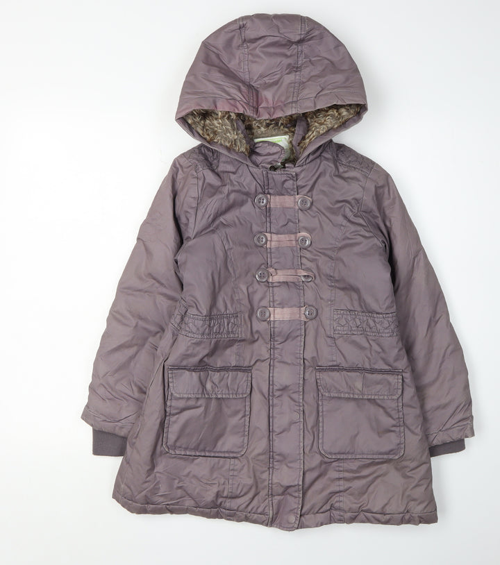 Vertbaudet Girls Grey Parka Coat 7-8 Years