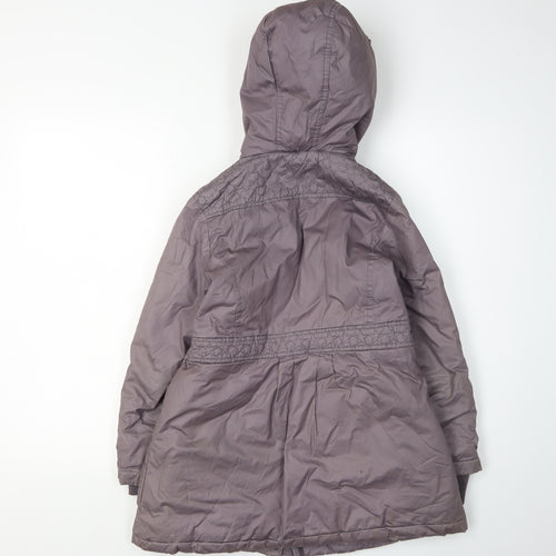 Vertbaudet Girls Grey Parka Coat 7-8 Years