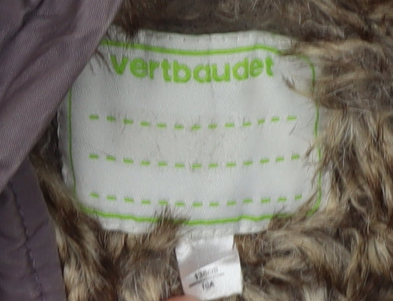 Vertbaudet Girls Grey Parka Coat 7-8 Years