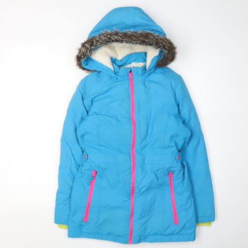Marks and Spencer Girls Blue Puffer Jacket 11-12 Years