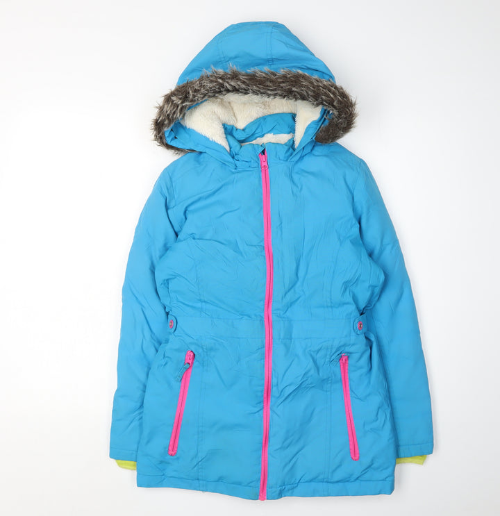 Marks and Spencer Girls Blue Puffer Jacket 11-12 Years