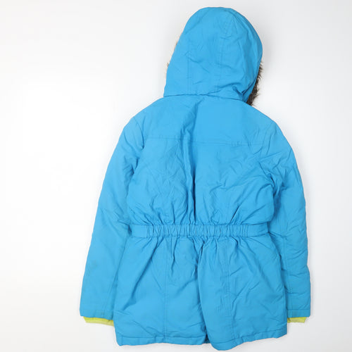 Marks and Spencer Girls Blue Puffer Jacket 11-12 Years