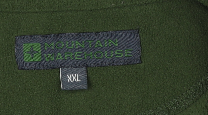 Mountain Warehouse Men's Green 2XL 1/4 Zip Fleece Sweatshirt