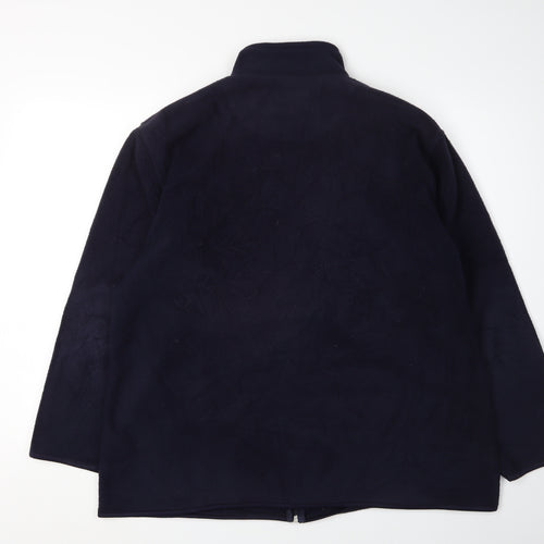EWM Women's Black Fleece Zip Jacket Size 18