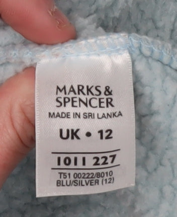 Marks and Spencer Women's Blue Fleece Jacket Size 12