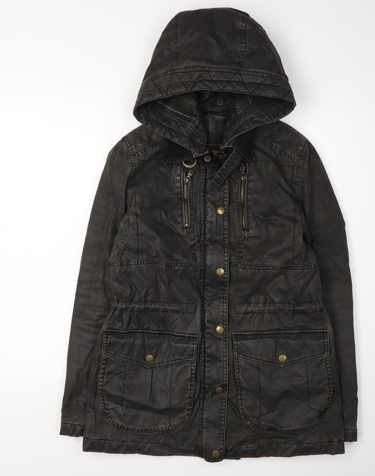 Topshop Women's Black Parka Jacket Size 8