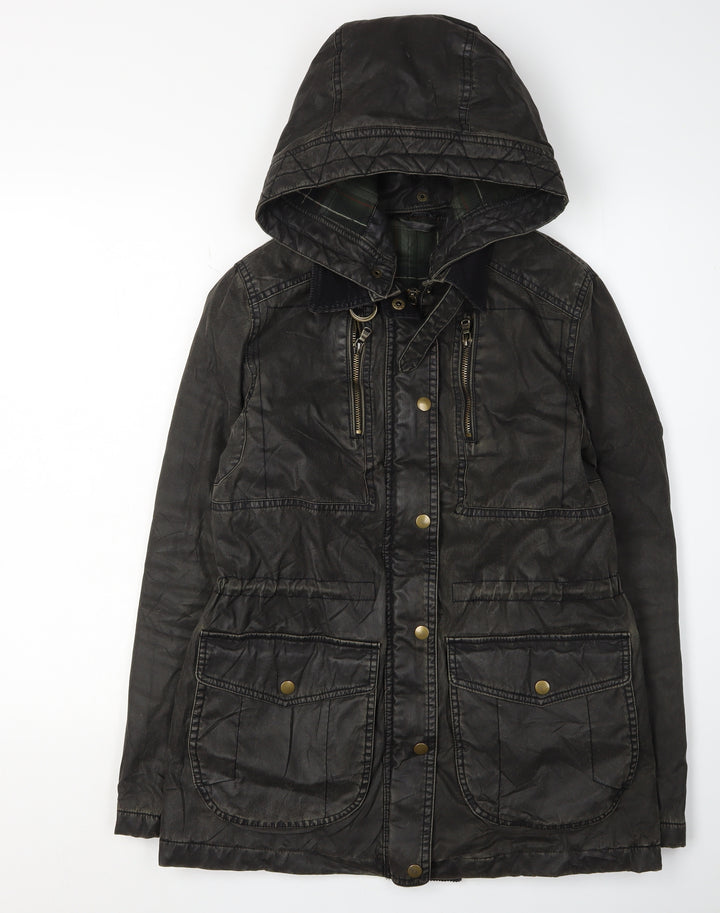 Topshop Women's Black Parka Jacket Size 8