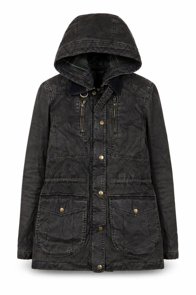 Topshop Women's Black Parka Jacket Size 8