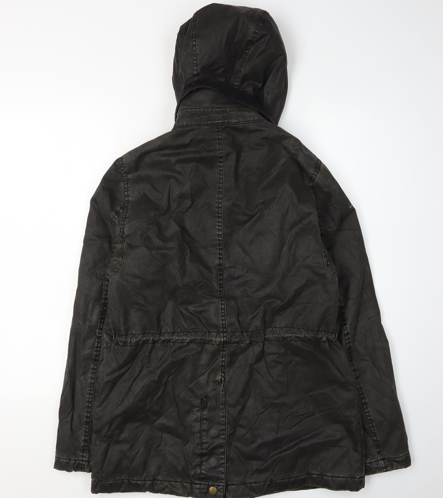 Topshop Women's Black Parka Jacket Size 8