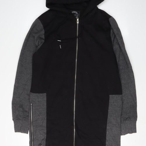 Genetic Apparel Unisex Black Zip Hoodie, Size M