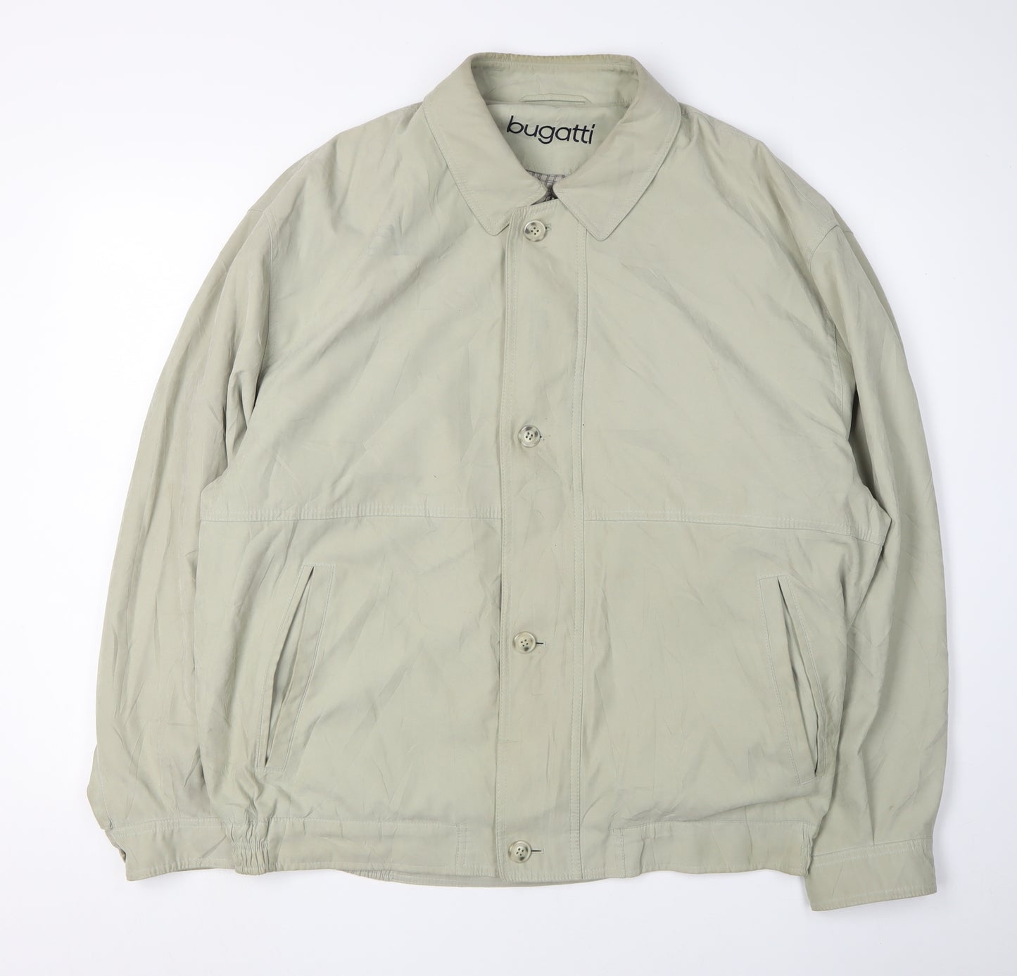 Bugatti Men's Beige Point Collar Jacket Size 48
