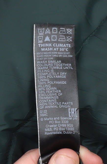 Marks and Spencer Men's Green Puffer Jacket M