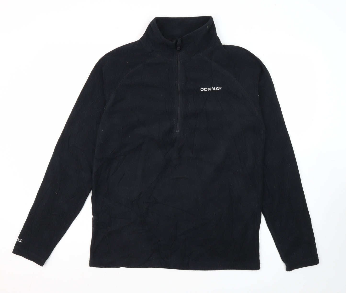 Donnay Men's Black Medium 1/2 Zip Fleece Sweatshirt