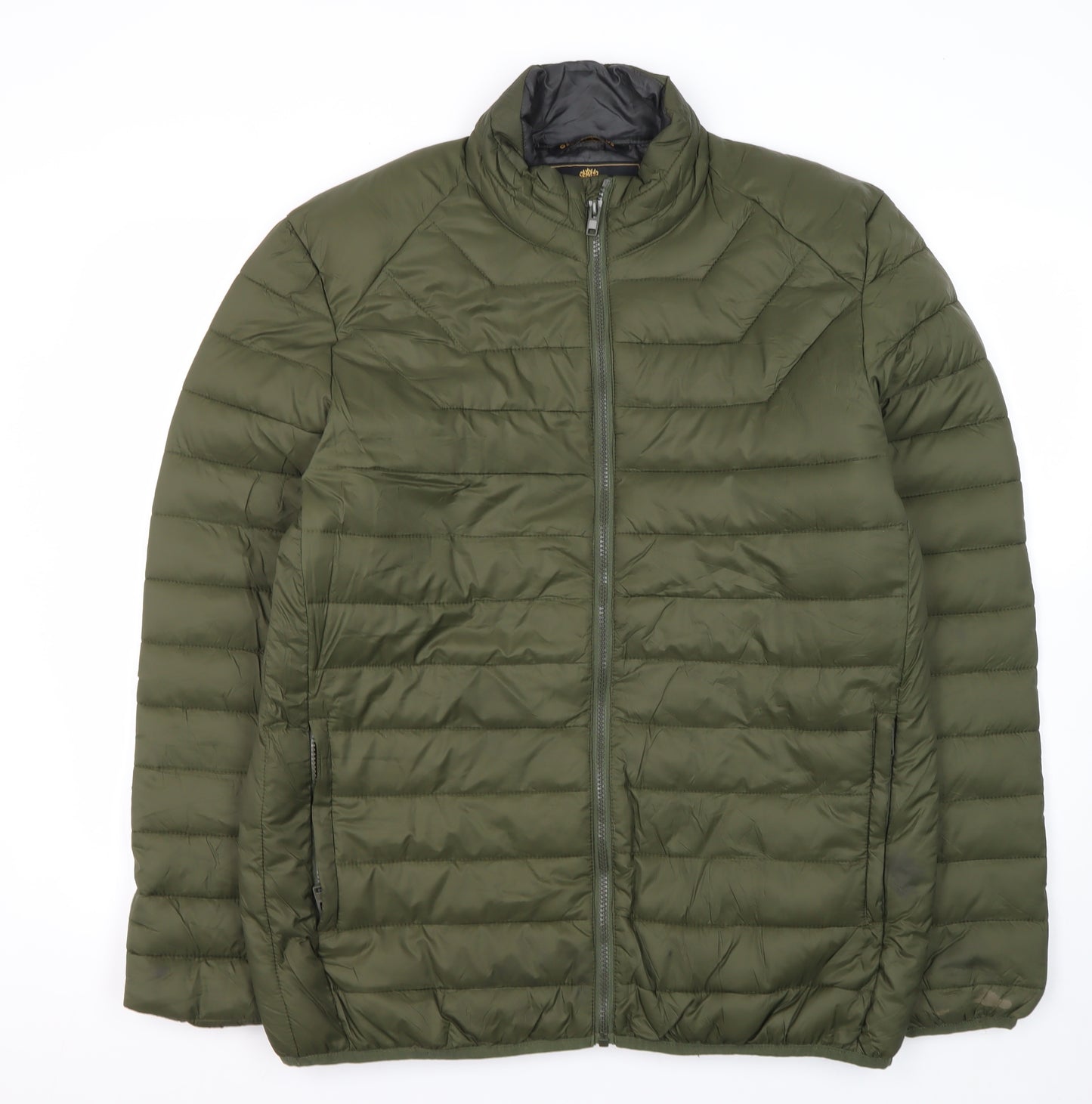 Greenwoods Men's Green Puffer Jacket Size M