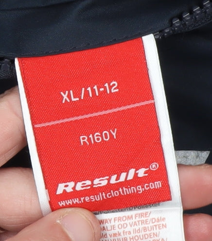 Result Boys Blue Jacket, Size 11-12, Lined, Casual, Zip