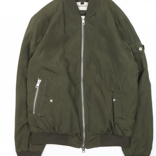 Topman Green Bomber Jacket Men’s Size M, Casual