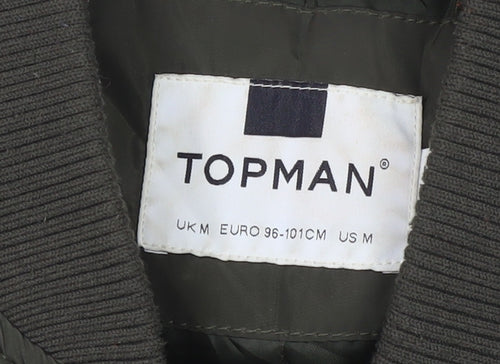 Topman Green Bomber Jacket Men’s Size M, Casual