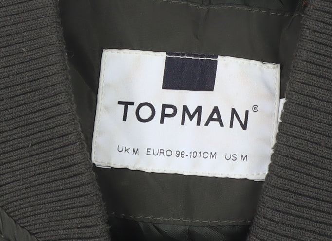 Topman Green Bomber Jacket Men’s Size M, Casual