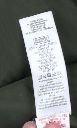 Topman Green Bomber Jacket Men’s Size M, Casual