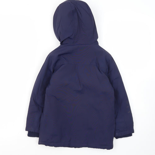 Lyle & Scott Boys Blue Hooded Mid-Length Jacket 3-4 Years