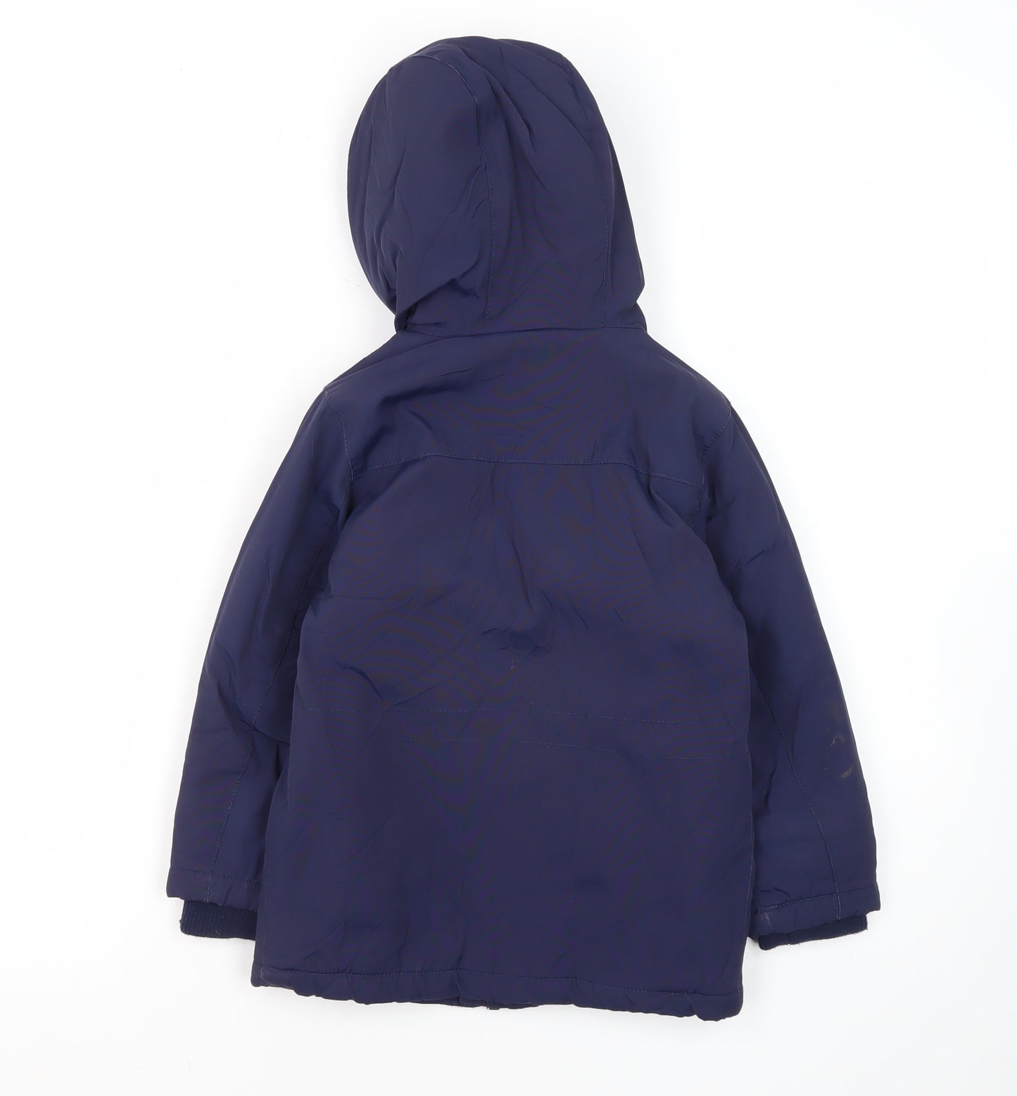 Lyle & Scott Boys Blue Hooded Mid-Length Jacket 3-4 Years
