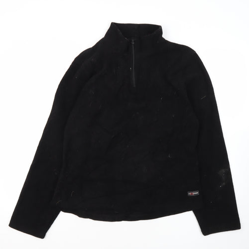 Ice Cross Women's Black Size 14 Half Zip Sweatshirt