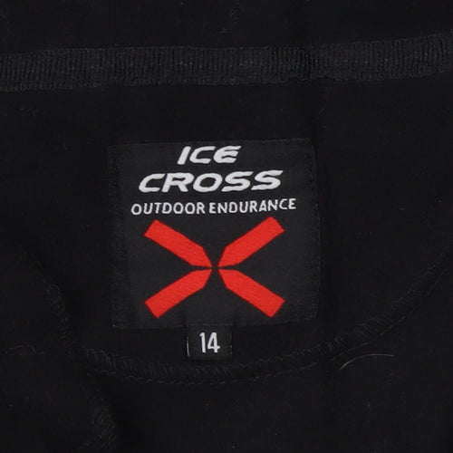 Ice Cross Women's Black Size 14 Half Zip Sweatshirt