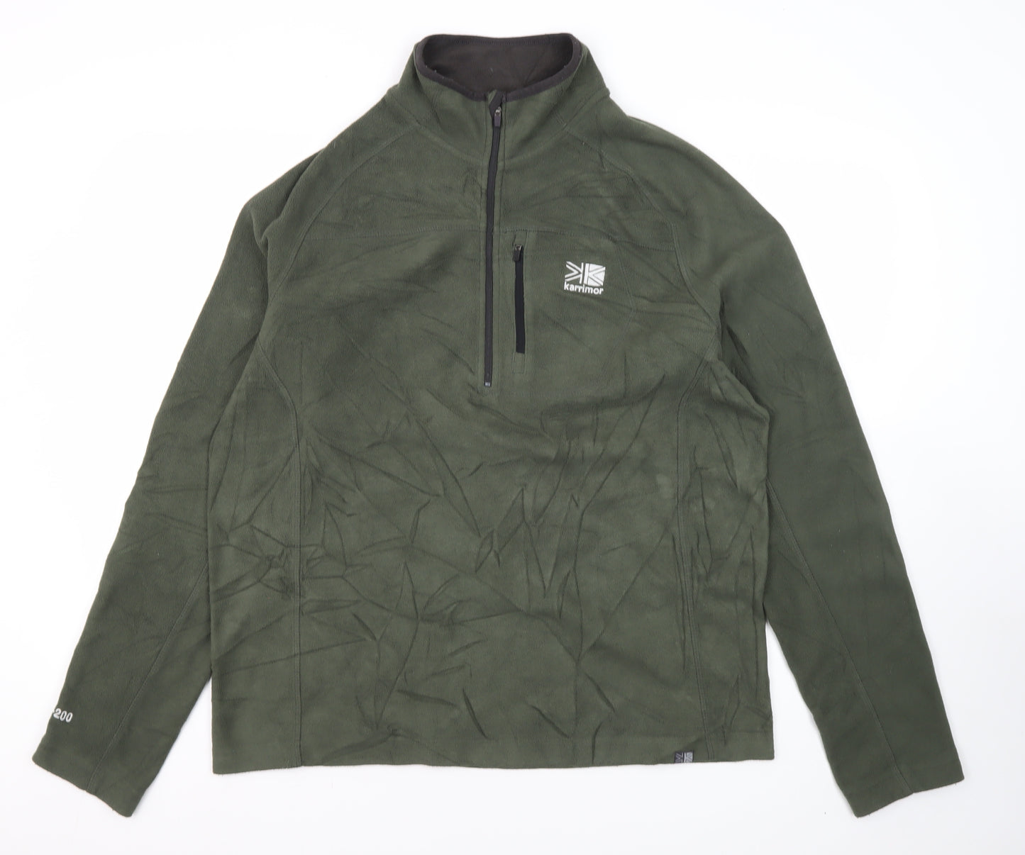 Karrimor Men's Green Fleece Half Zip Sweatshirt M