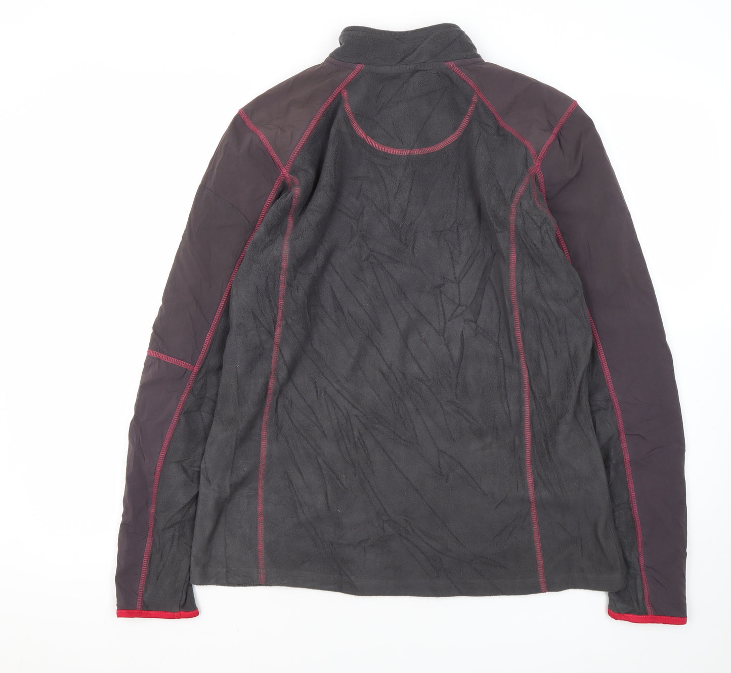 Crane Women's Black Henley Sweatshirt, Size M, Lightweight