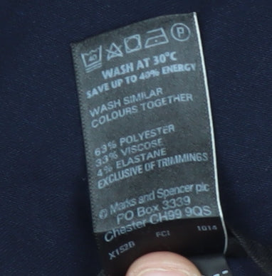 Marks and Spencer Women's Black Straight Trousers Size 18