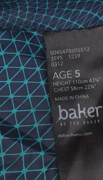 Baker by Ted Baker Boys Blue Puffer Jacket Age 5 Years