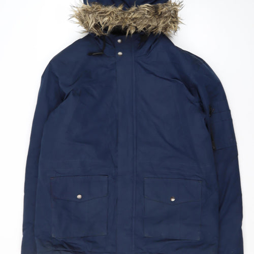 French Connection Men's Blue Parka Jacket L