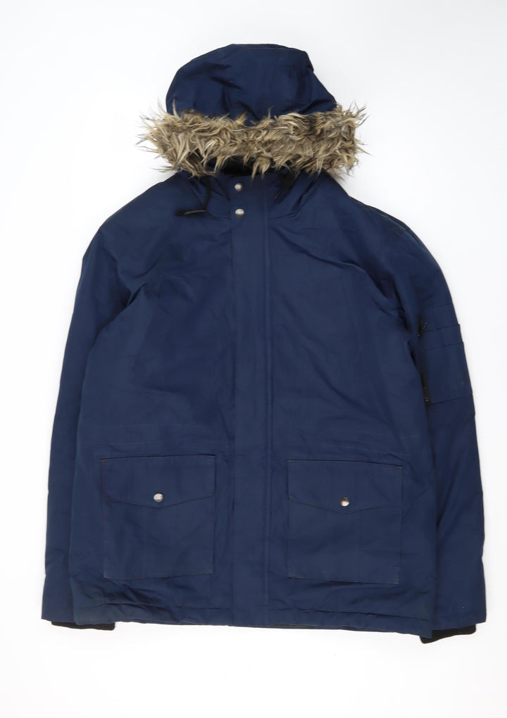 French Connection Men's Blue Parka Jacket L