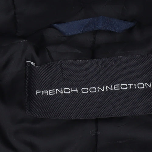 French Connection Men's Blue Parka Jacket L