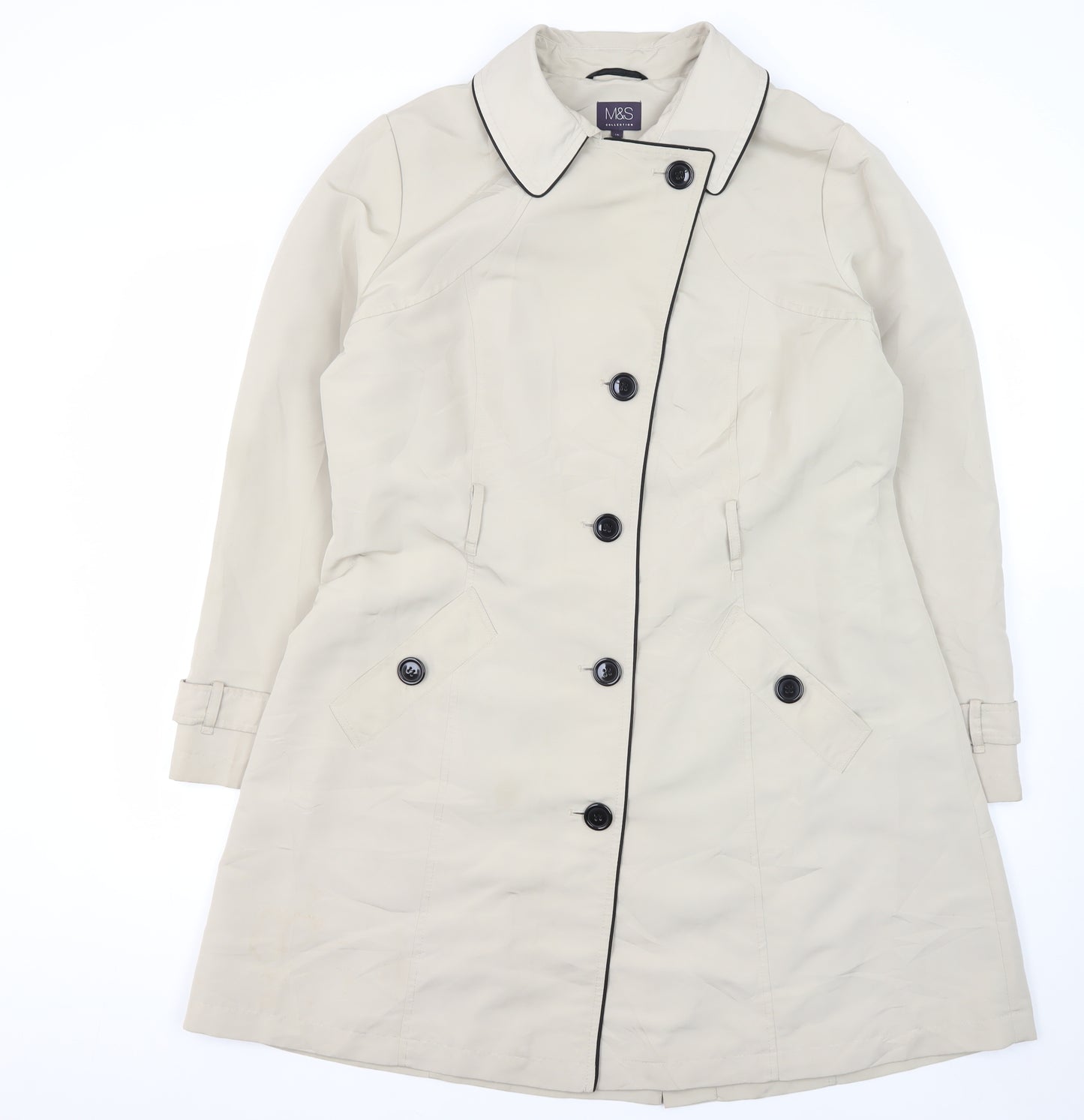 Marks and Spencer Women's Beige Trench Coat Size 16