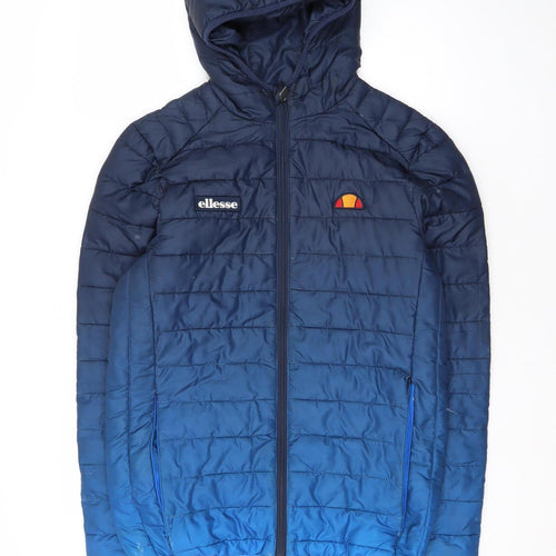 Ellesse Men's Blue XS Puffer Jacket with Hood