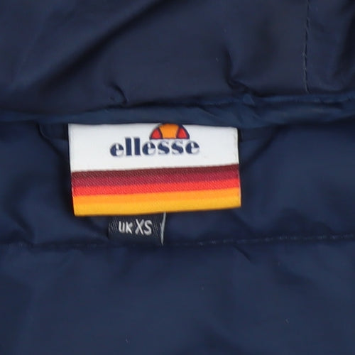 Ellesse Men's Blue XS Puffer Jacket with Hood