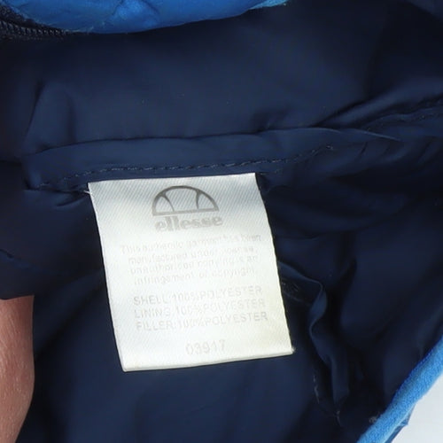 Ellesse Men's Blue XS Puffer Jacket with Hood