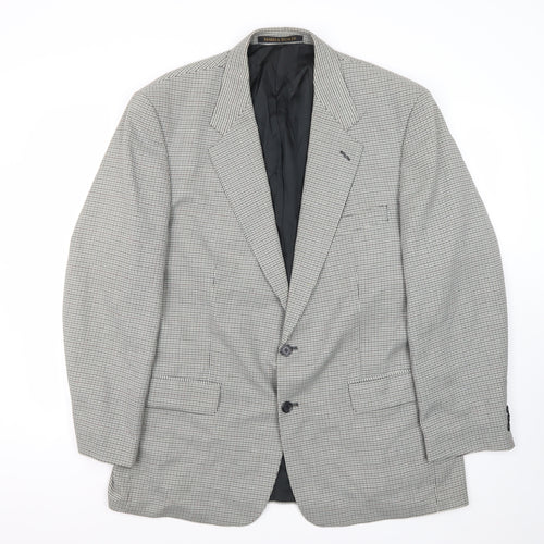 Marks and Spencer Men's Black Check Blazer 44R
