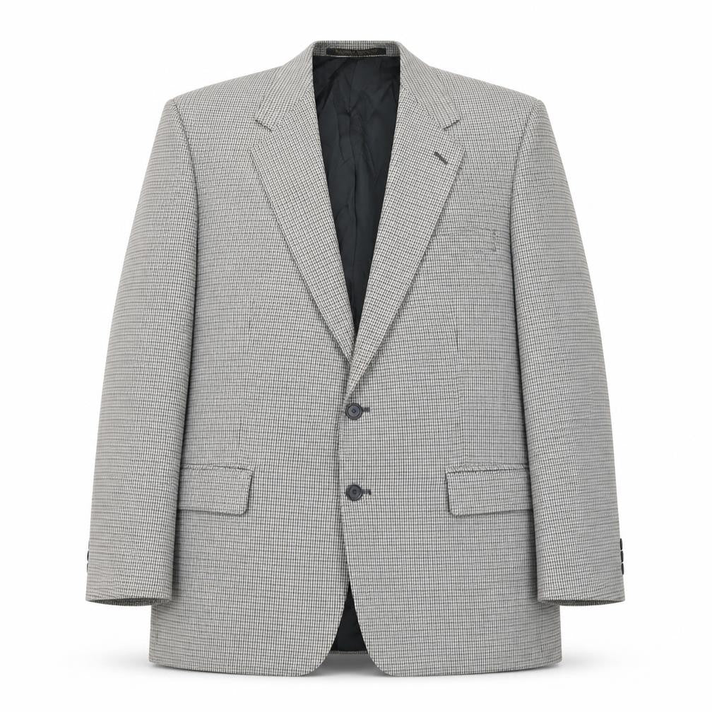 Front view of Marks & Spencer Men's Black Check Blazer 44R