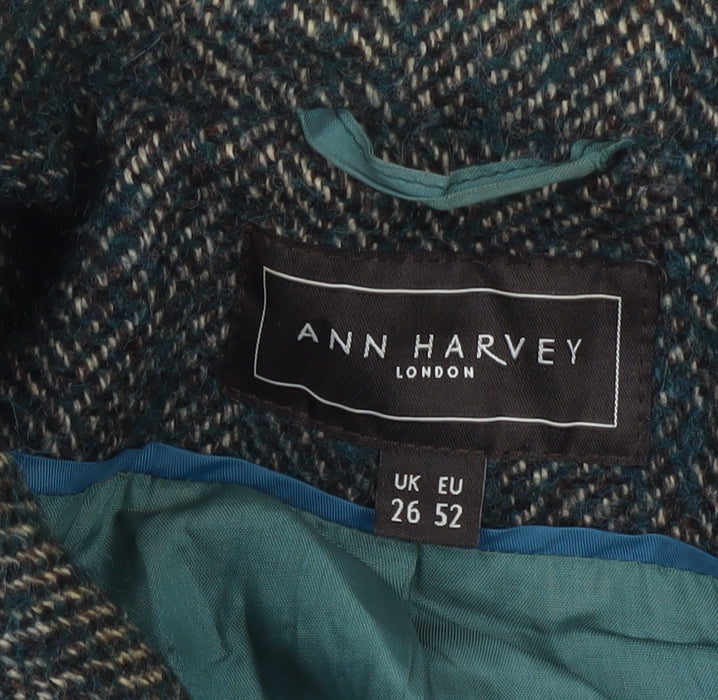 Ann Harvey Women's Multicoloured Overcoat Size 26