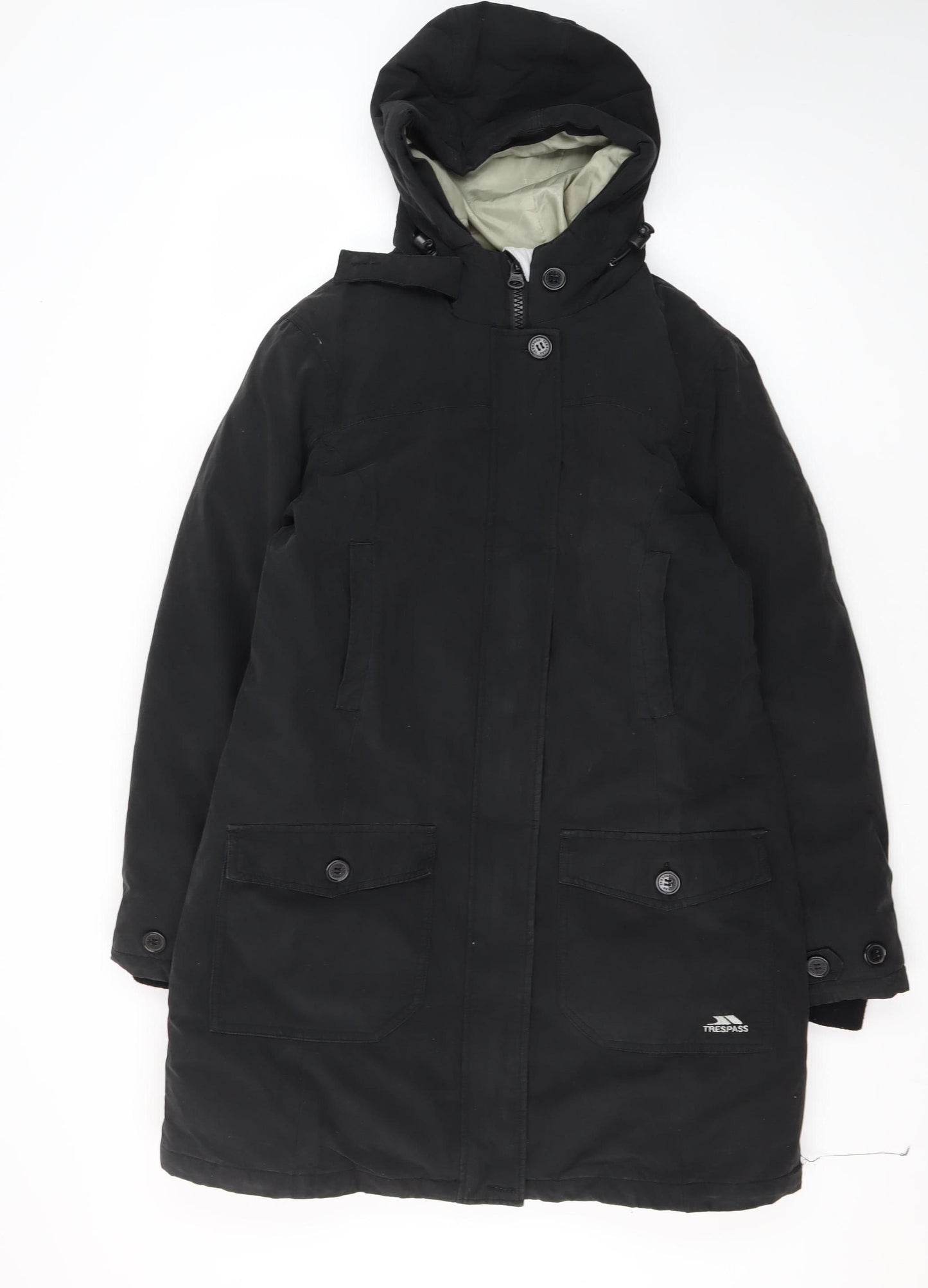 Trespass Men's Black Parka Coat, M, Waterproof Hood